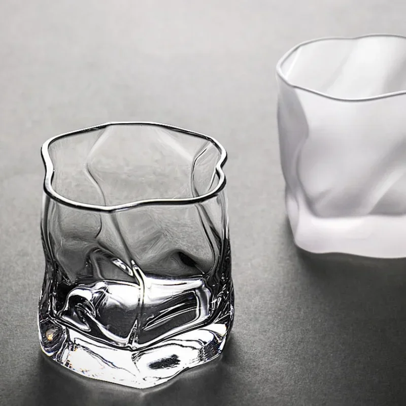 Wine Beer Glass Set - Creatieve kristallen whiskyglazen set met onregelmatige