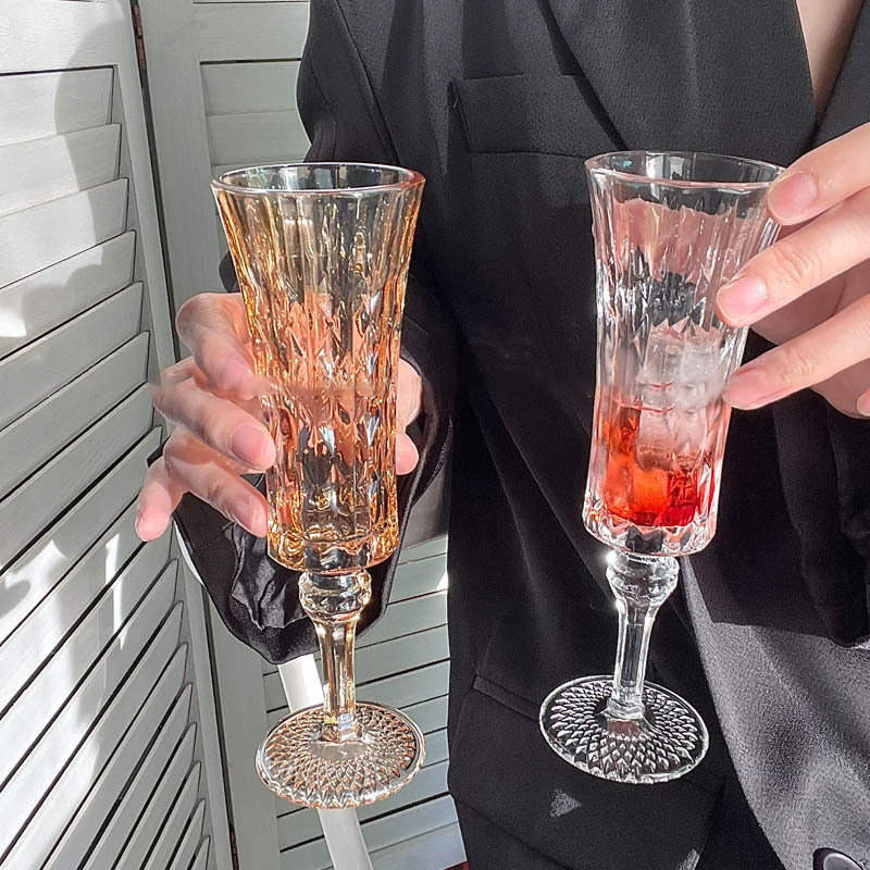 Wine Beer Glass Set - Champagneglas Franse Retro Kristallen Beker Wijn