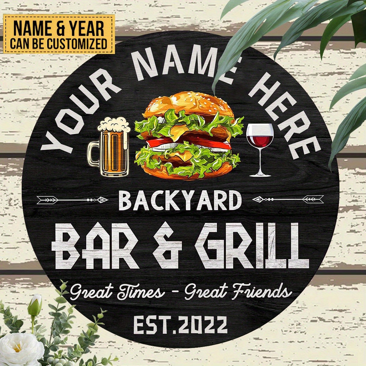 Wine Beer Bar - [2D plat] Burger Wijn Bier Aangepaste