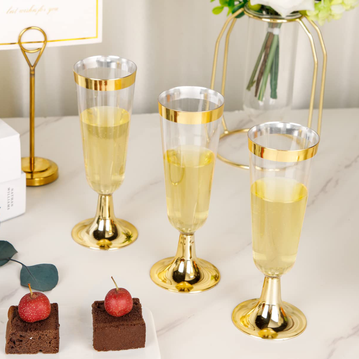 Champagne Flute Pair - 50 stks 5 OZ Wegwerp Wijnbeker