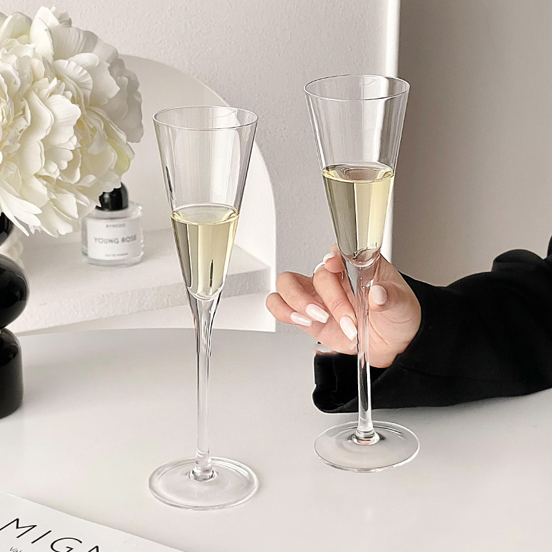 Champagne Flute Pair - Franse romantische ceremoniële champagneglazen en wijnglazen
