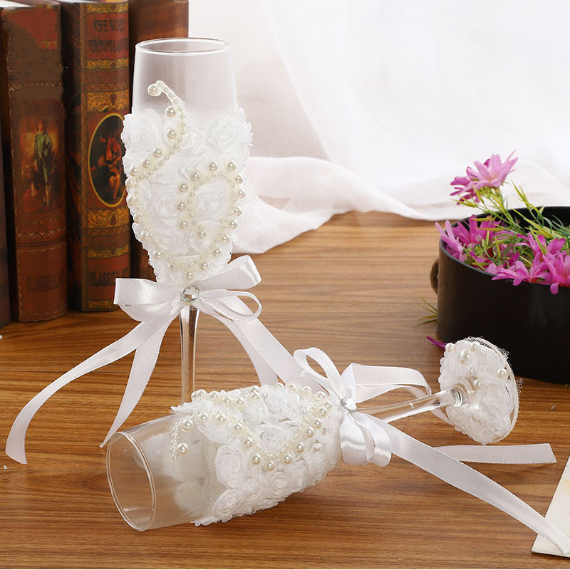 1 paar bruiloft champagneglaze - Champagne Flute Pair recensie en prijs