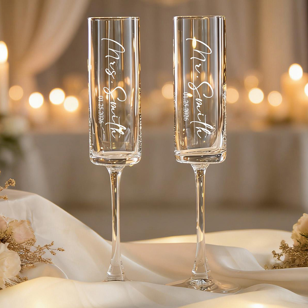 Gepersonaliseerde bruiloft wij - Champagne Flute Pair recensie en prijs
