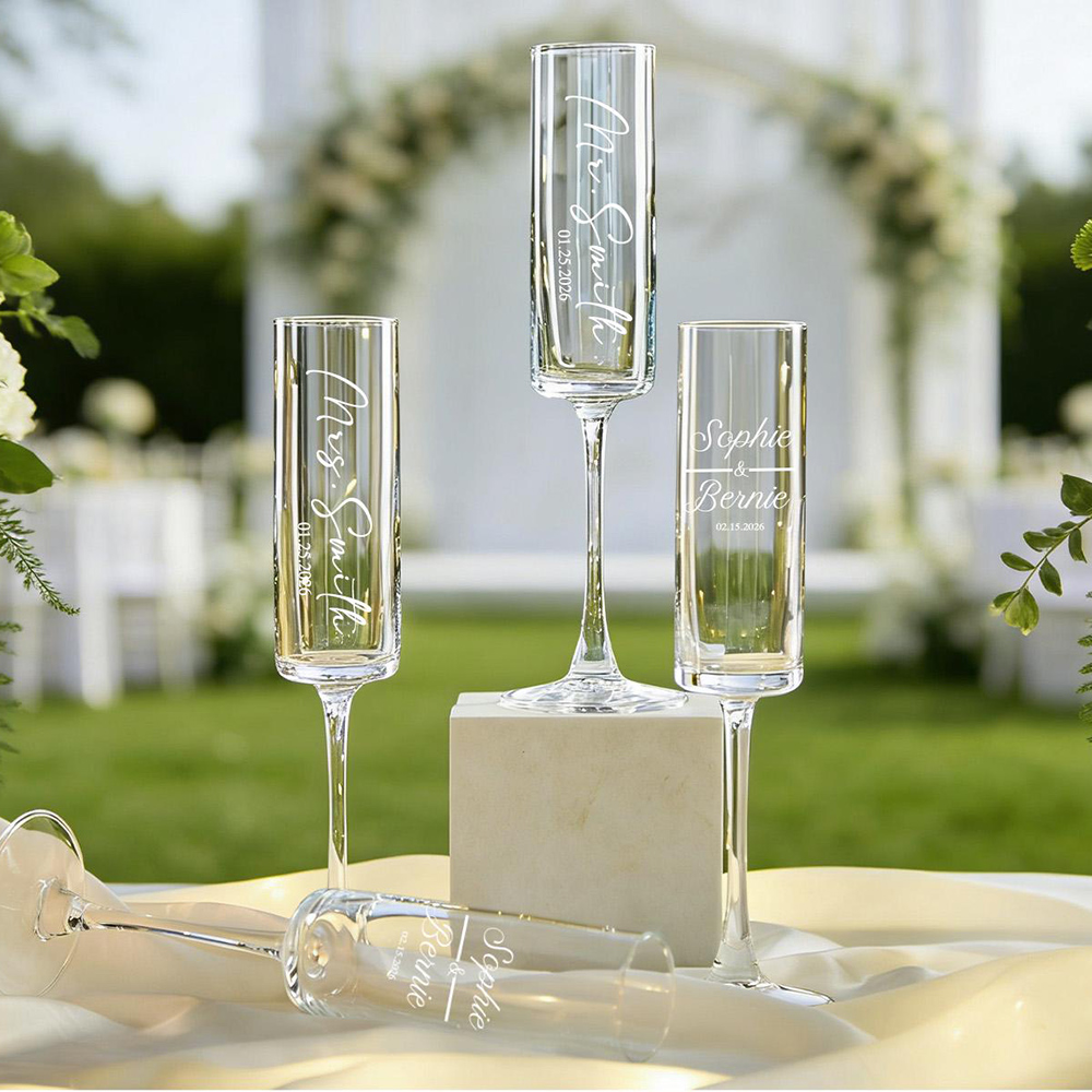 Gepersonaliseerde bruiloft wij - Champagne Flute Pair recensie en prijs