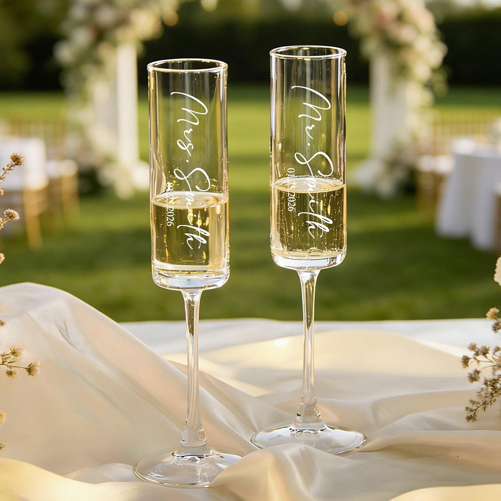 Gepersonaliseerde bruiloft wij - Champagne Flute Pair recensie en prijs