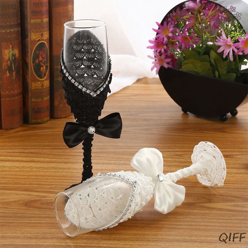 1 Paar Handgemaakte Trouwjurk  - Champagne Flute Pair recensie en prijs