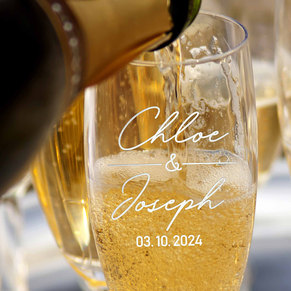 Gepersonaliseerde set van 2 ch - Champagne Flute Pair recensie en prijs