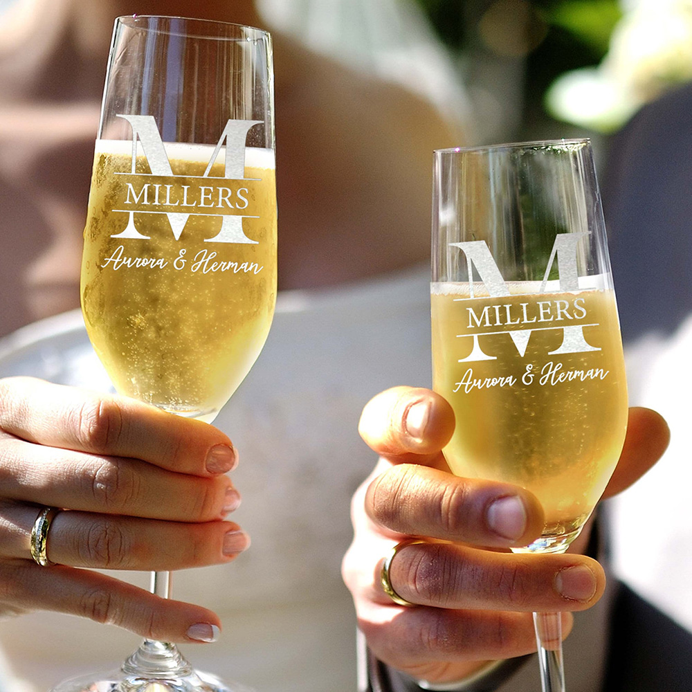 Gepersonaliseerde set van 2 ch - Champagne Flute Pair recensie en prijs
