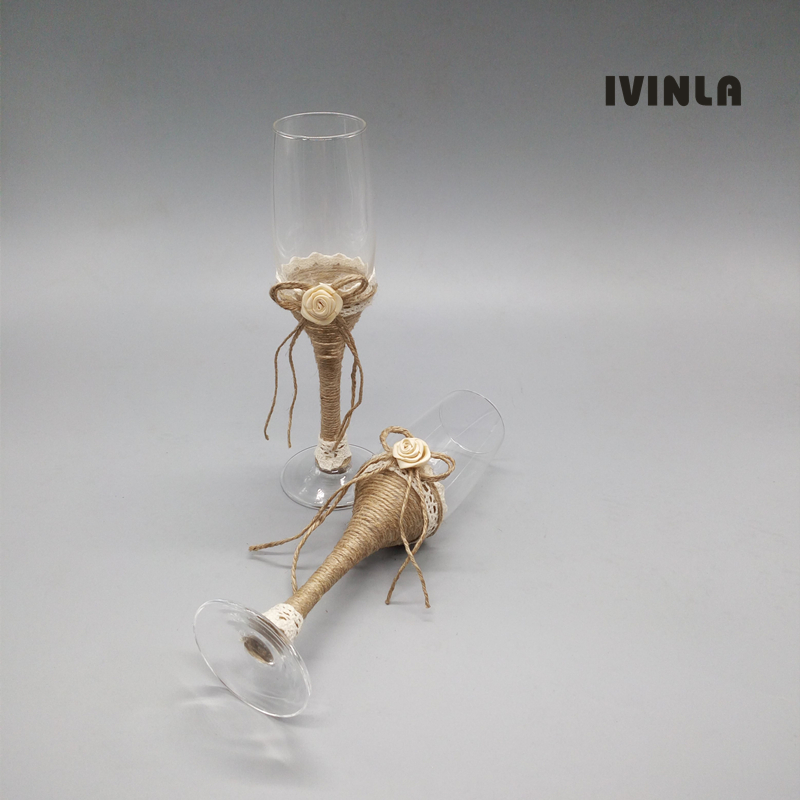 Hot selling 1 paar rustieke br - Champagne Flute Pair recensie en prijs