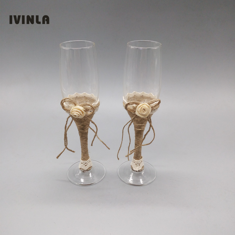 Hot selling 1 paar rustieke br - Champagne Flute Pair recensie en prijs